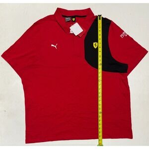 Puma Ferrari Red Polo Shirt Peroni Azurro Racing Team Graphic Menswear 3XL